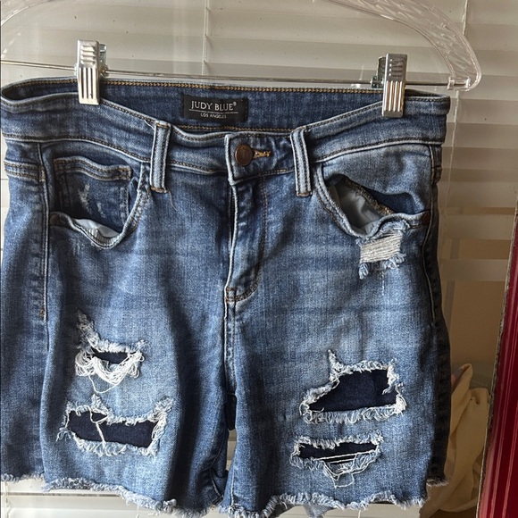Judy Blue Pants - Judy Blue Women's Ripped Jean Shorts - Classic Blue